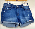 Arizona Jean Women 36"W Repreve 2.5" Inseam Cuffed Shortie Blue Demin Short