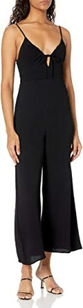 Astr the label Women's Sleeveless Scoop Neck Cicley Wide Leg Jumpsuit, Black