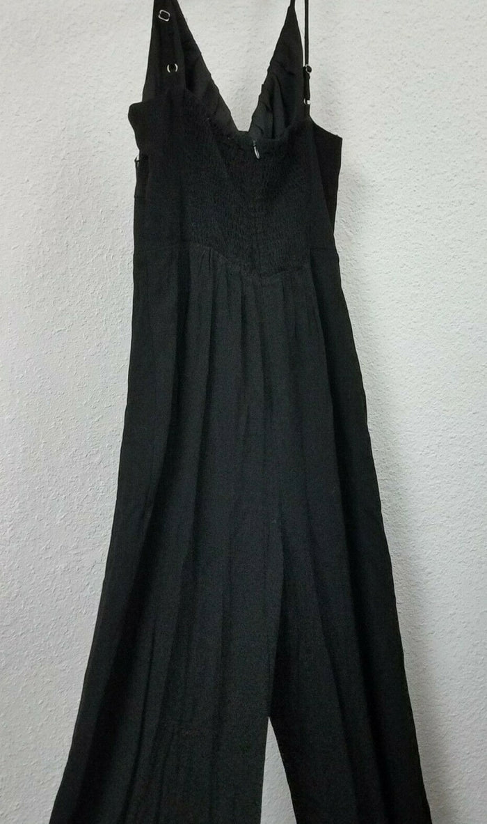 Astr the label Women's Sleeveless Scoop Neck Cicley Wide Leg Jumpsuit, Black