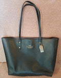 Authentic Coach New York Black Tote Handbag – Horse and Carriage Logo Women's Purse