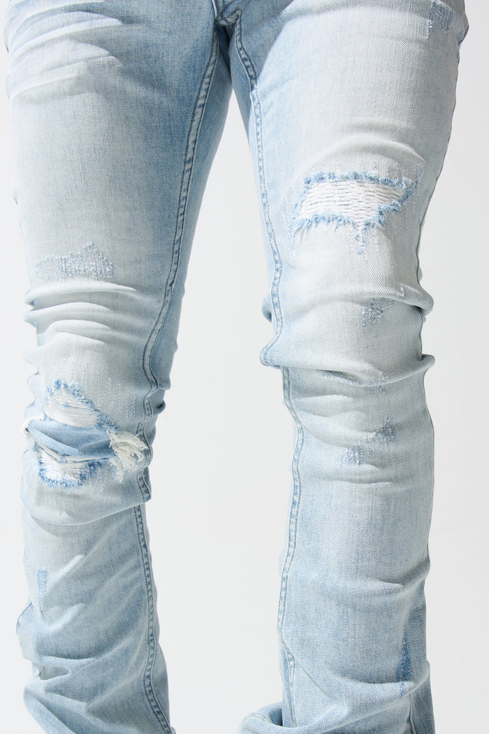 "AZUL" Stacked Jeans