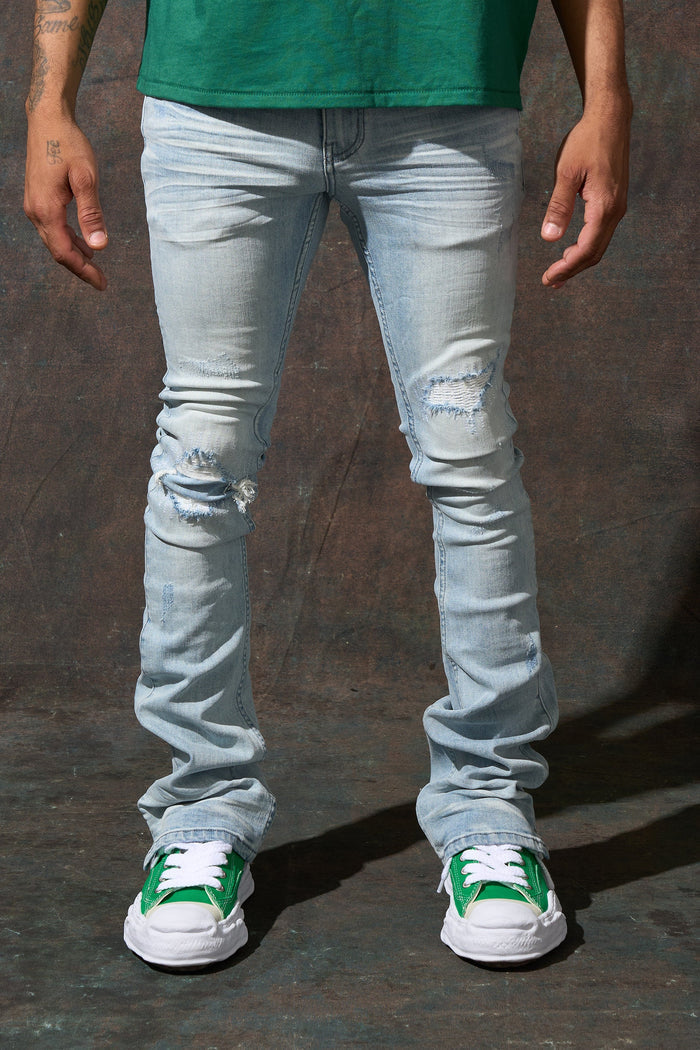 "AZUL" Stacked Jeans