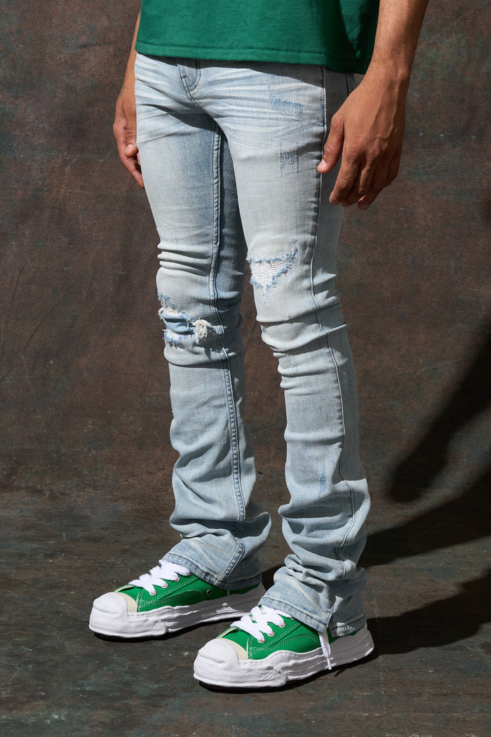 "AZUL" Stacked Jeans
