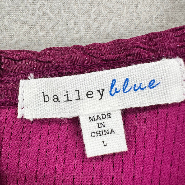 Bailey Blue Dress Womens L Pink Sparkly Fitted Stretch Party Formal