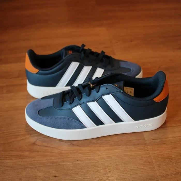 adidas Barreda Men's Fashion Sneakers Navy Orange White – Size 11 US, NWT