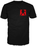 Black Silhouette Short Sleeve T-shirt