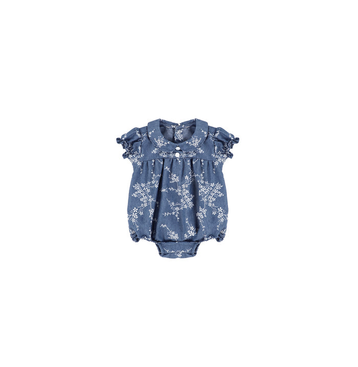 BLUE FLORAL ROMPER