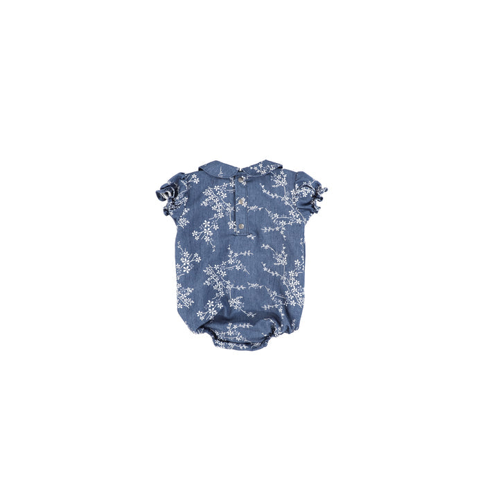 BLUE FLORAL ROMPER