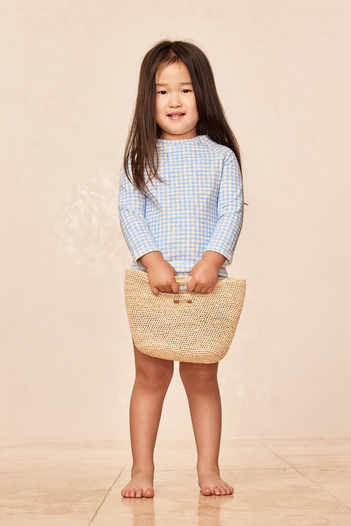 Bondi Rashguard Kids - Sky Gingham