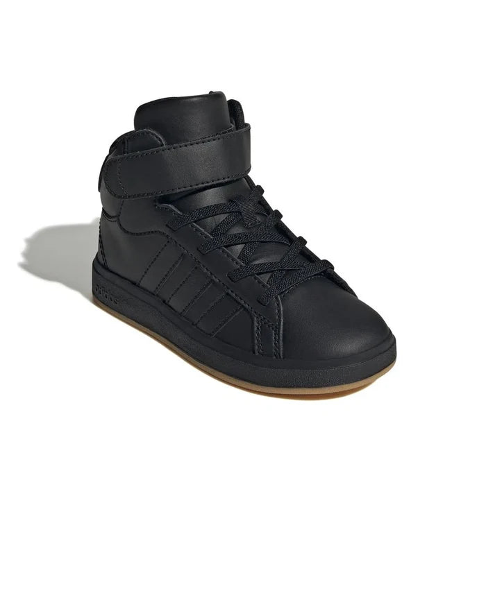 Boys Kids Unisex Adidas Grand Court Mid K Black Athletic Shoes - image 4