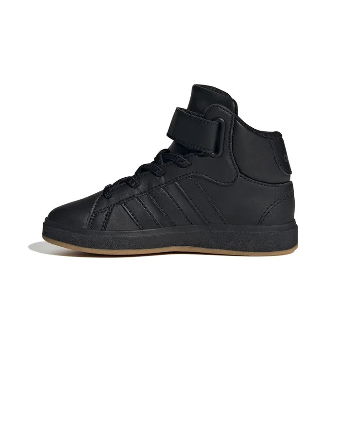 Boys Kids Unisex Adidas Grand Court Mid K Black Athletic Shoes - image 7