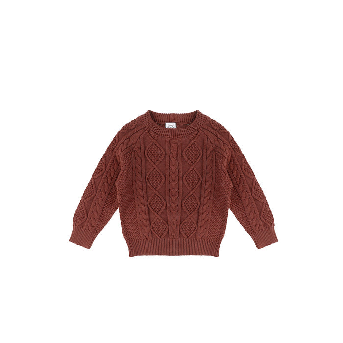 BRAIDED CREWNECK SWEATER