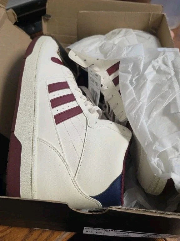 adidas Break Start Mid Men's Sneakers White Burgundy Navy – JR1453 Mid Top Shoes