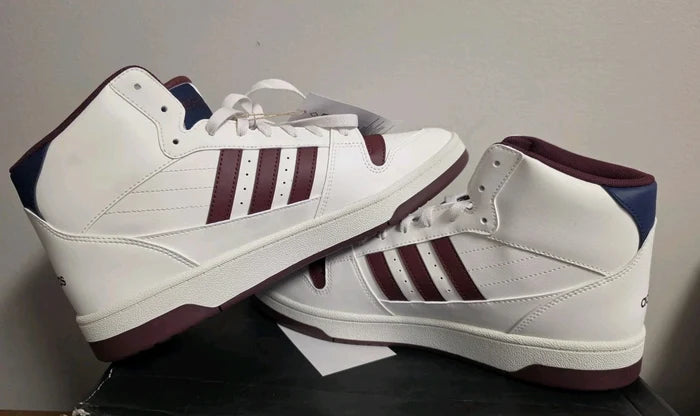 adidas Break Start Mid Men's Sneakers White Burgundy Navy – JR1453 Mid Top Shoes