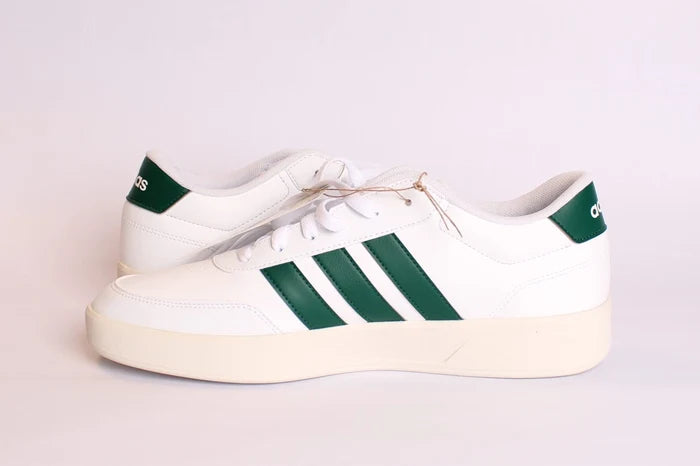 adidas Breaknet 3.0 Men's Sneakers White Green – Casual Shoes, Size 11