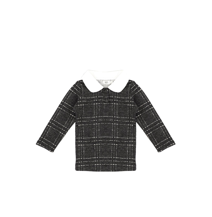 BRUSHED PLAID TOP