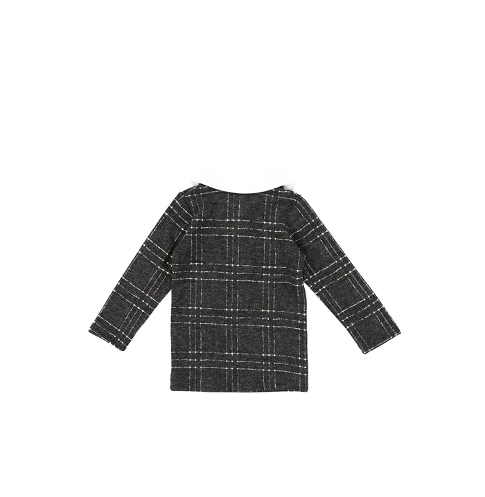 BRUSHED PLAID TOP