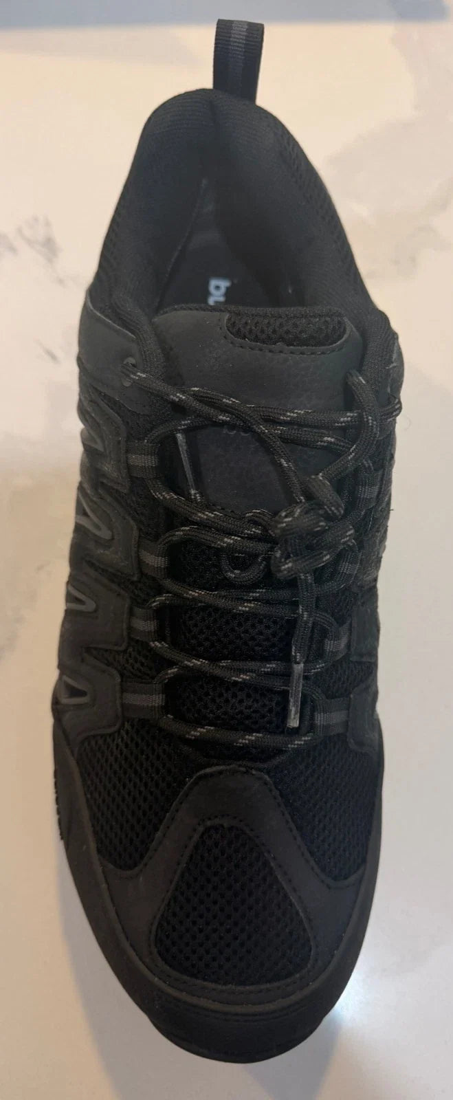 Burudani Men's Hiking Trail Shoes Black – Outdoor Trekking Sneakers, Size 13