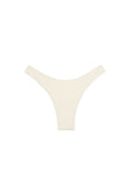 Front view of Byron Bottom in ivory showcasing high-cut thong silhouette on white background