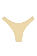 Front flat-lay of Byron Bottom Raffia Crinkle showcasing mid-rise, cheeky coverage and textured crinkle fabric on white background