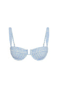Cala Roja Top - Sky Gingham