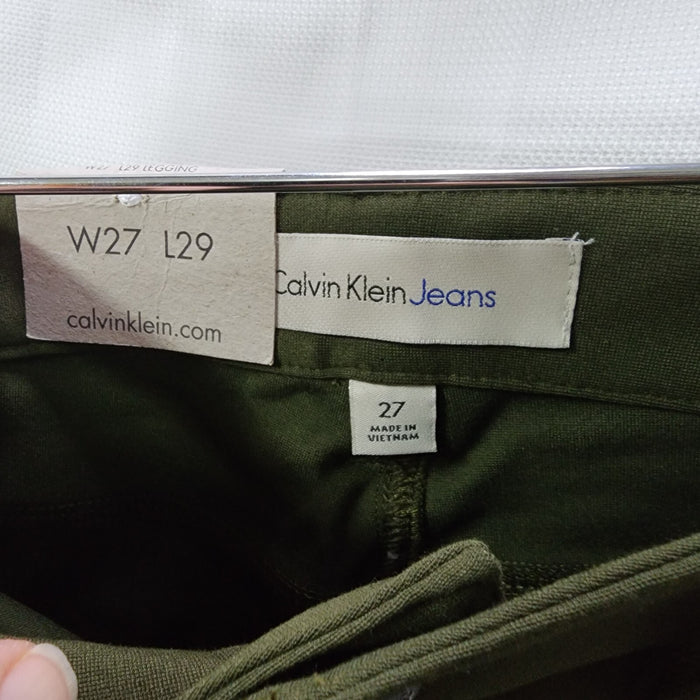 Calvin Klein Women's Skinny Ankle Jeans, Dark Olive, 27W x 29L