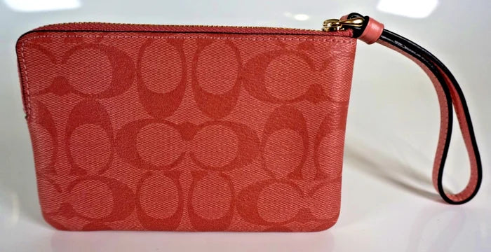 Coach Canvas Monogram Clutch Handbag – Classic Designer Wristlet Purse
