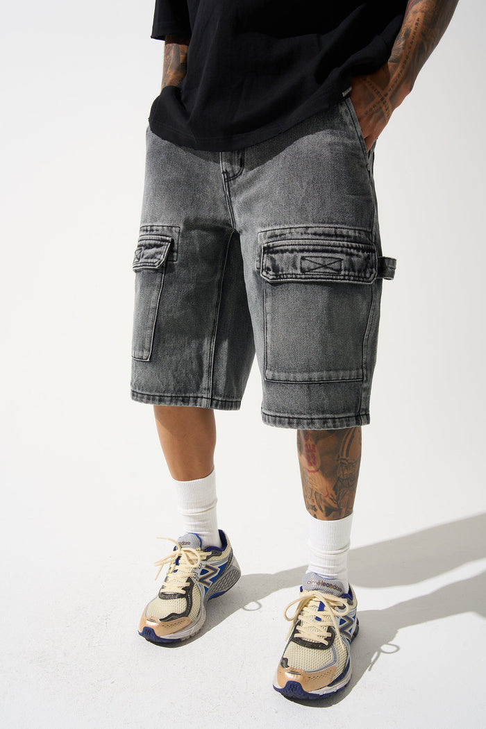 "CAVE" Denim Shorts