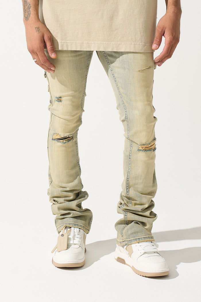 "CEDAR" Stacked Jeans