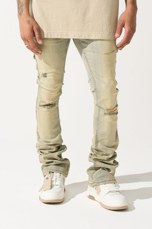 "CEDAR" Stacked Jeans