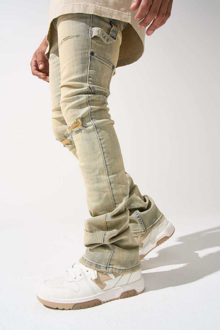 "CEDAR" Stacked Jeans