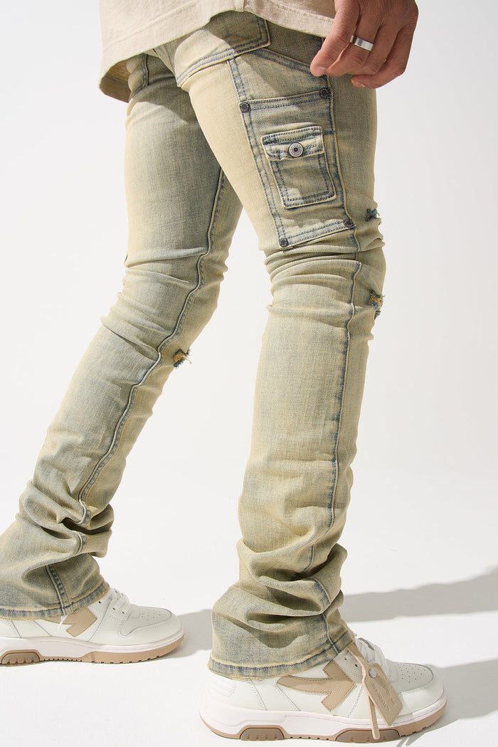"CEDAR" Stacked Jeans
