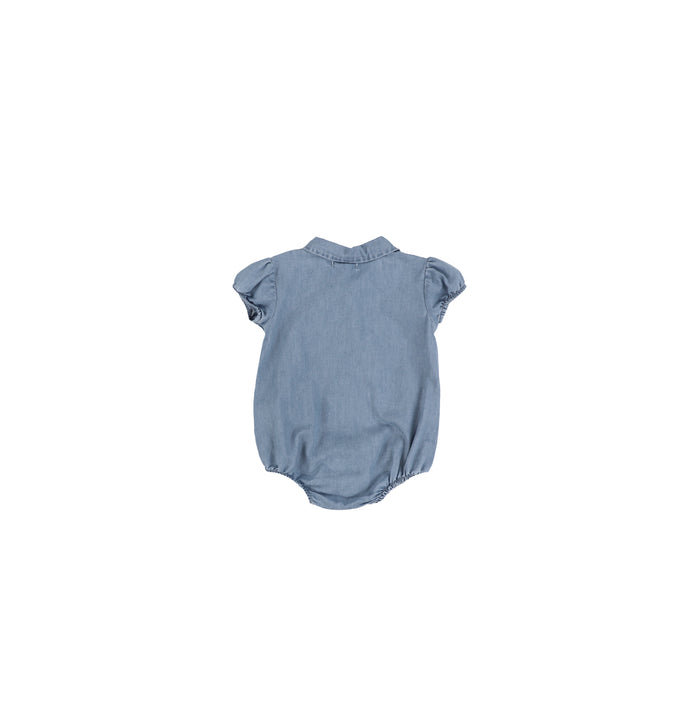 CHAMBRAY COLLAR ROMPER