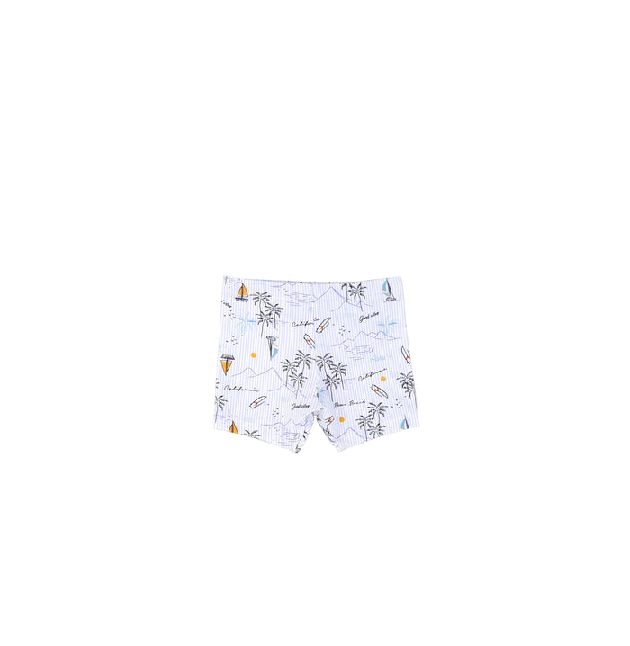 COASTAL STRIPED BABY SWIM SHORTS