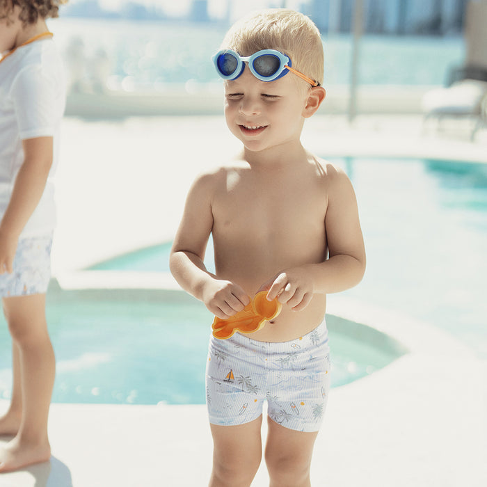 COASTAL STRIPED BABY SWIM SHORTS
