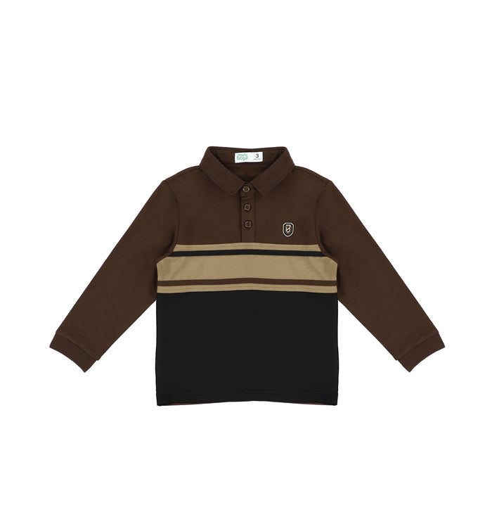COLOR BLOCK STRIPE POLO