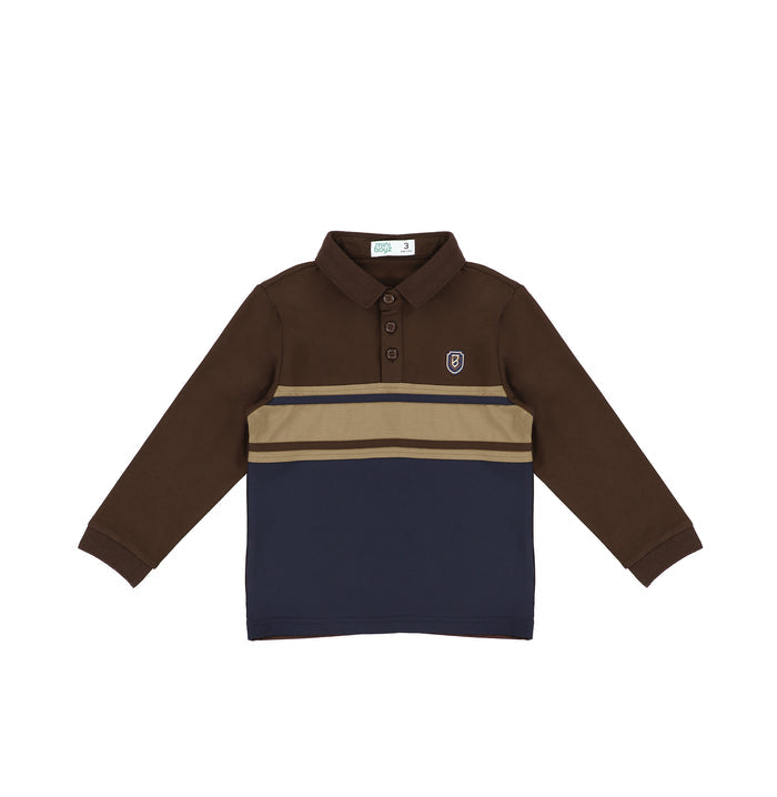 COLOR BLOCK STRIPE POLO