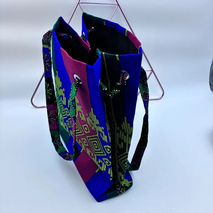 Colorful Bohemian Batik Handbag Satchel Tote – Women's Stylish Fabric Bag