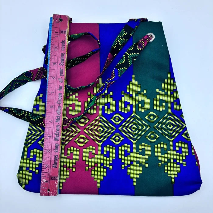 Colorful Bohemian Batik Handbag Satchel Tote – Women's Stylish Fabric Bag