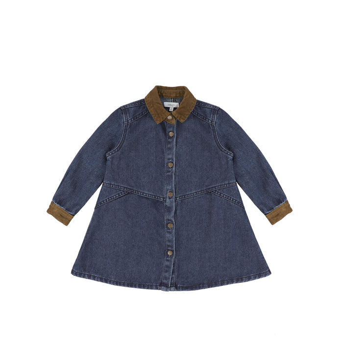 CORDUROY COLLAR DRESS