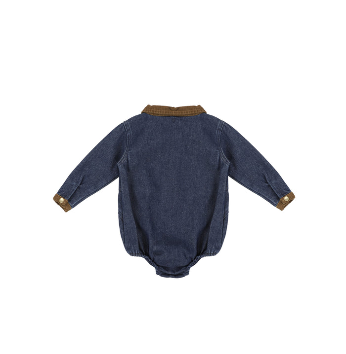 CORDUROY COLLAR ROMPER