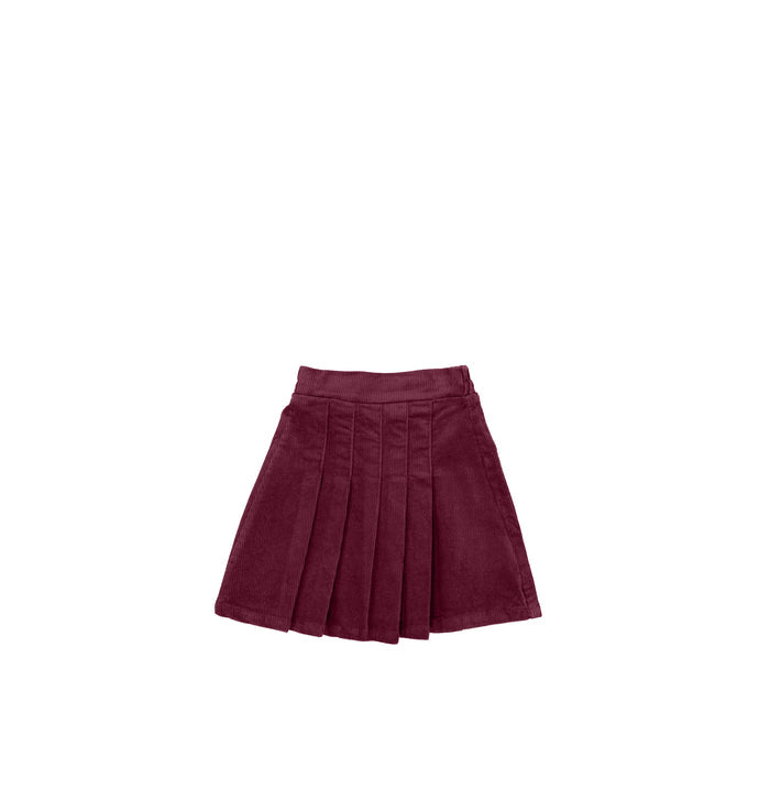CORDUROY PLEATED SKIRT