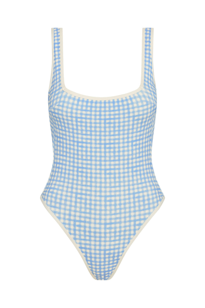 Corfu One Piece - Sky Gingham