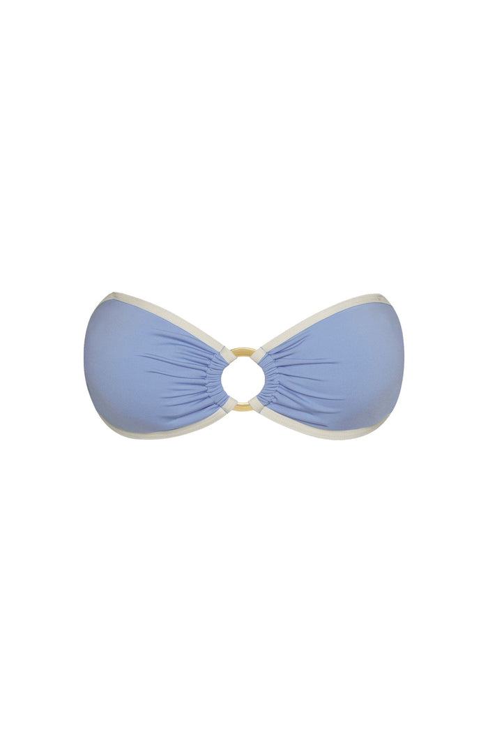 Costa Rica Top - Azure/Ivory