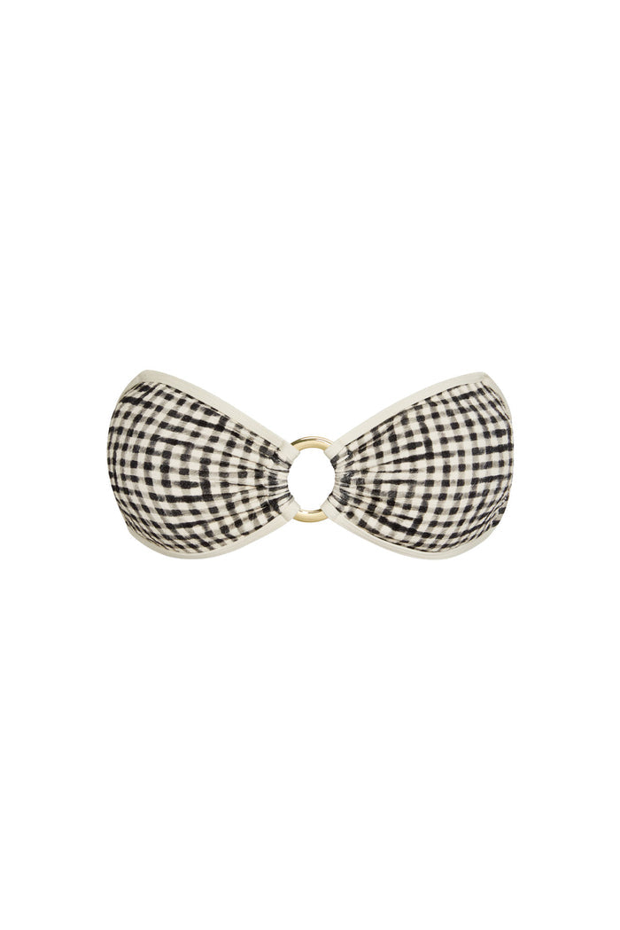 Costa Rica Top Colorblock - Black Gingham