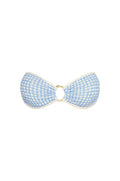 Costa Rica Top Colorblock - Sky Gingham