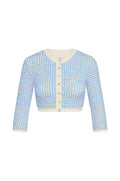 Crete Swim Cardi - Sky Gingham