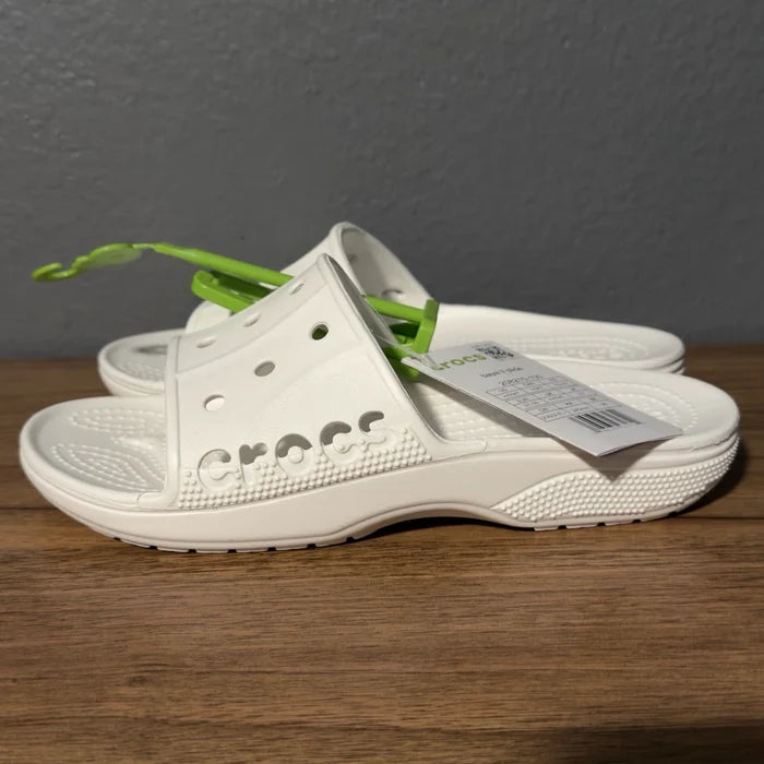 Crocs Baya II Women's Slide Sandals White – Casual Slip-On Shoes, Size 7 NWT