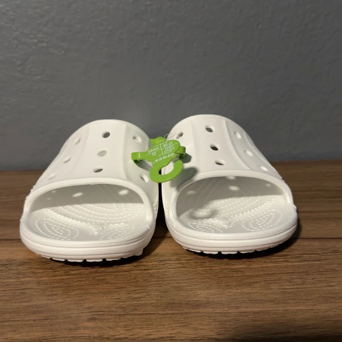 Crocs Baya II Women's Slide Sandals White – Casual Slip-On Shoes, Size 7 NWT