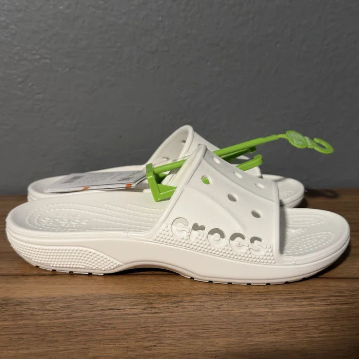 Crocs Baya II Women's Slide Sandals White – Casual Slip-On Shoes, Size 7 NWT